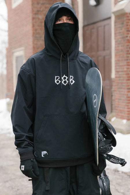 686 Waterproof Hoodie 2026 Black Print - Elevation107