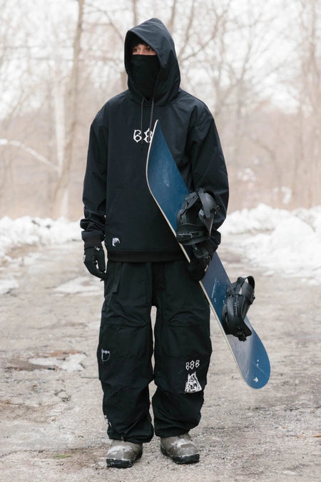 686 Waterproof Hoodie 2026 Black Print - Elevation107