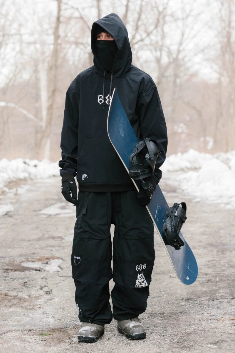 686 Waterproof Hoodie 2026 Black Print - Elevation107