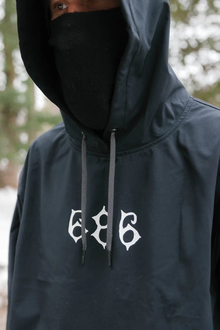 686 Waterproof Hoodie 2026 Black Print - Elevation107