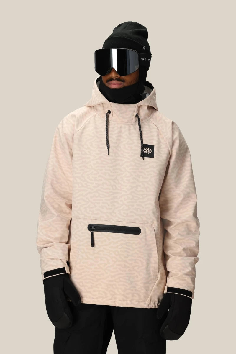 686 Waterproof Hyperchromic Hoodie 2026 Smokey Pink Haze - Elevation107