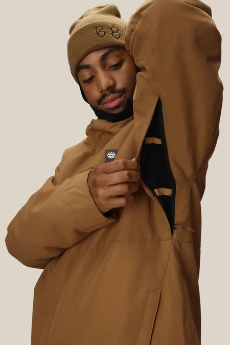 686 Foundation Insulated Jacket Mens 2026 Caramel Ripstop - Elevation107