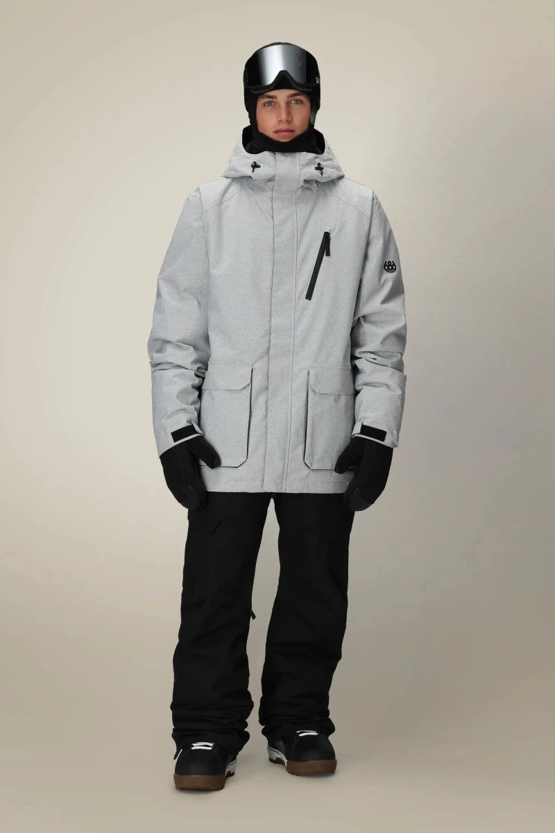 686 Nightline Insulated Jacket Mens 2026 Limestone Dobby - Elevation107