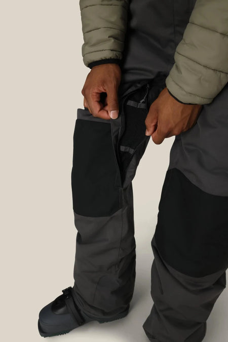 689 Hot Lap Insulated Bib Pants Mens 2026 Charcoal Colourblock - Elevation107