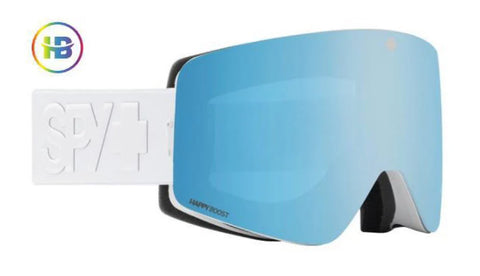 Spy Marauder Goggles Matte White / Happy Boost Bronze Blue Spectra Mirror + Spare Lens