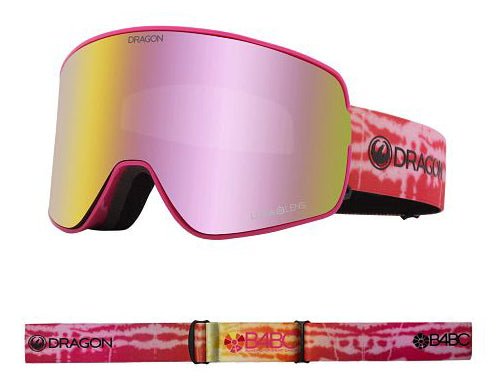 Dragon NFX2 Snow Goggles Low Bridge B4BC / Lumalens Pink Ion + Lumalens Dark Smoke - Elevation107