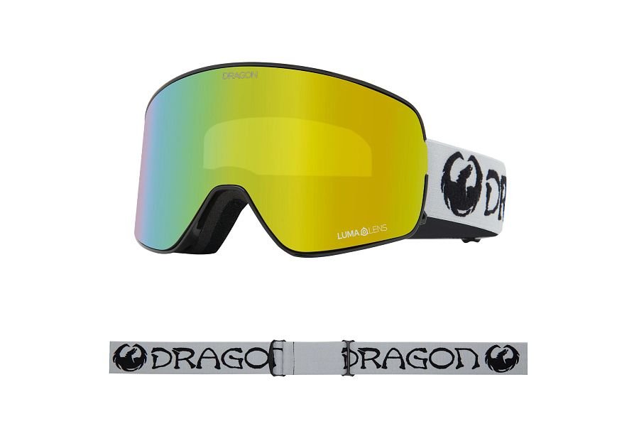 Dragon NFX2 Snow Goggles Classic Grey / Lumalens Gold Ion + Lumalens Amber - Elevation107