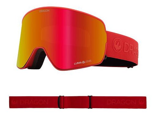 Dragon NFX2 Snow Goggles Low Bridge Saffron / Lumalens Red Ion + Lumalens Rose - Elevation107