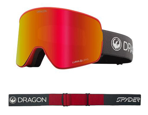 Dragon NFX2 Snow Goggles Low Bridge 2024 Volcano / Lumalens Red Ion + Lumalens Light Rose