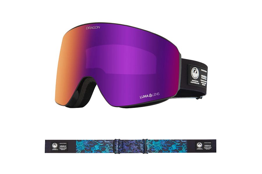 Dragon PXV Snow Goggles Black Pearl / Lumalens Purple Ion + Lumalens Amber - Elevation107