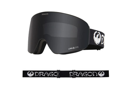 Dragon PXV Snow Goggles Classic Black / Lumalens Dark Smoke + Lumalens Light Rose - Elevation107