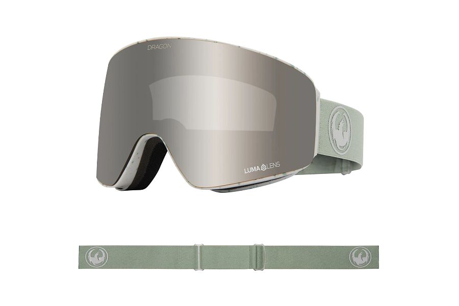 Dragon PXV Snow Goggles Low Bridge Reused / Lumalens Silver Ion + Lumalens Amber - Elevation107