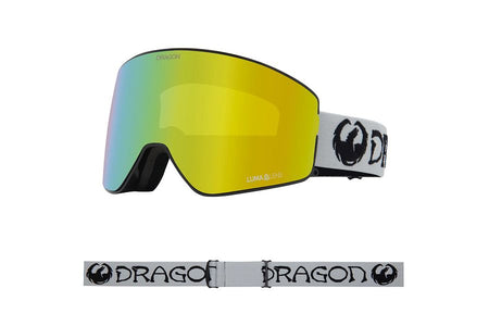 Dragon PXV2 Snow Goggles Low Bridge Classic Grey / Lumalens Gold Ion + Lumalens Amber - Elevation107