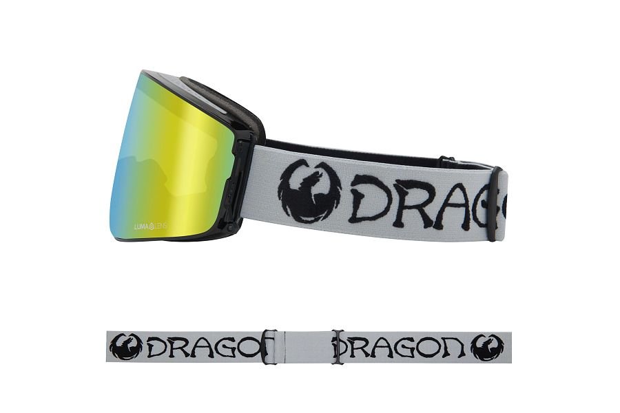 Dragon PXV2 Snow Goggles Low Bridge Classic Grey / Lumalens Gold Ion + Lumalens Amber - Elevation107