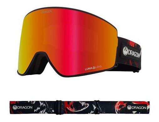Dragon PXV2 Snow Goggles Low Bridge Koi / Lumalens Red Ion + Lumalens Light Rose - Elevation107