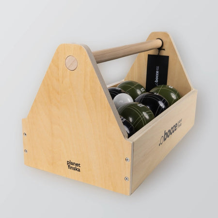 Planet Finska Premium Bocce in Tool Box - Charcoal Black / Moss Green - Elevation107