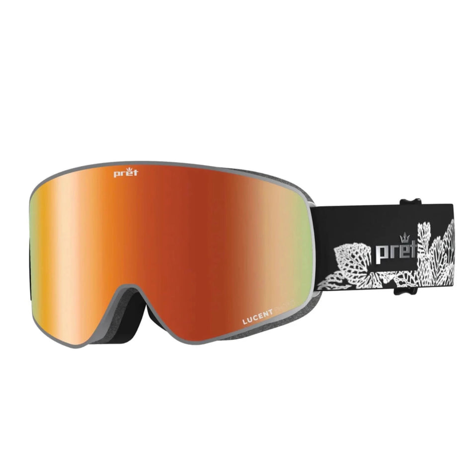 Pret Effect Lucent Goggles 2026 Red Photochromic + Spare Lens / Black Leaf - Elevation107