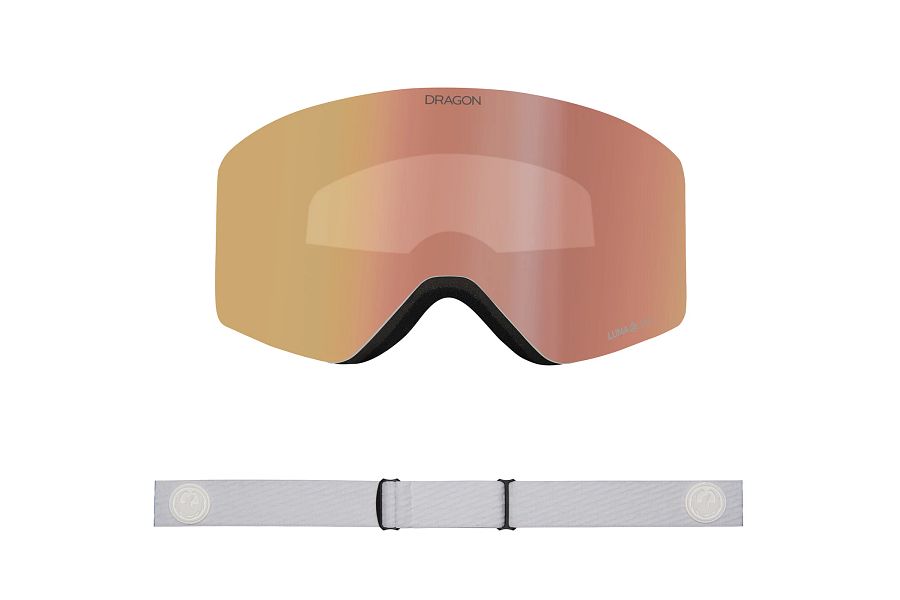 Dragon R1 OTG Snow Goggles Low Bridge Alpina / Lumalens Rose Gold Ion + Lumalens Amber - Elevation107