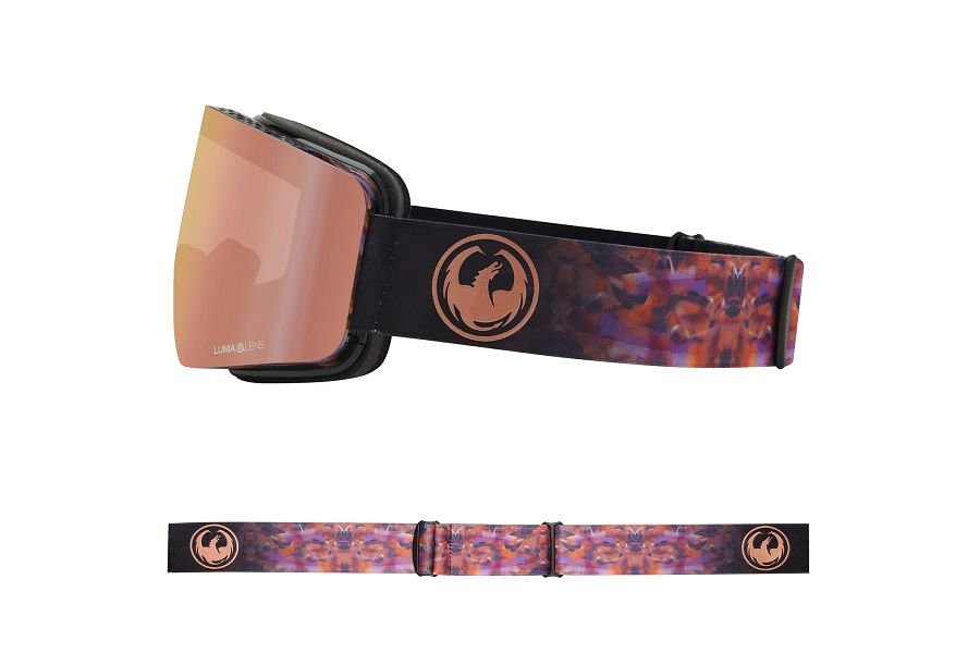 Dragon R1 OTG Snow Goggles Low Bridge Amethyst / Lumalens Rose Gold Ion + Lumalens Violet - Elevation107