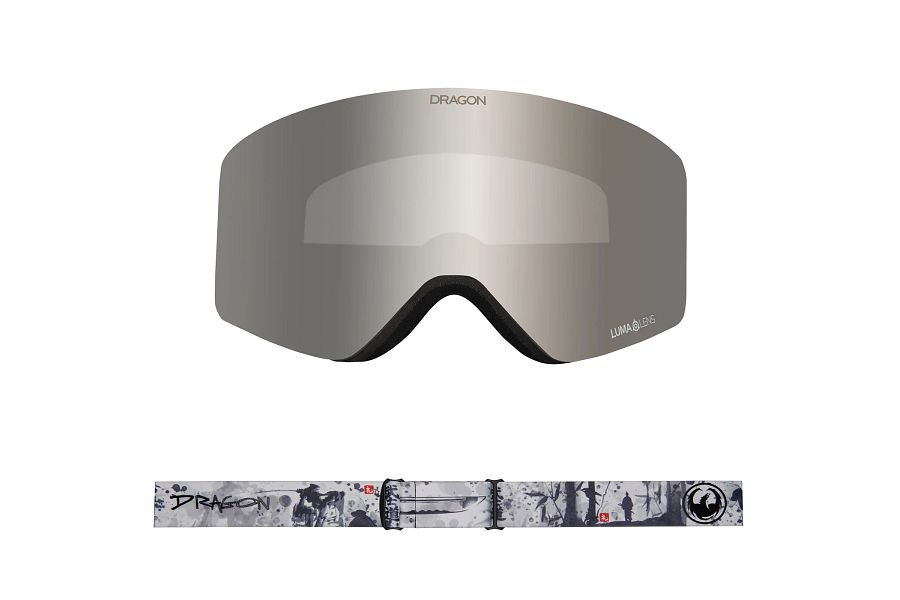 Dragon R1 OTG Snow Goggles Low Bridge Bushido / Lumalens Silver Ion + Lumalens Violet - Elevation107