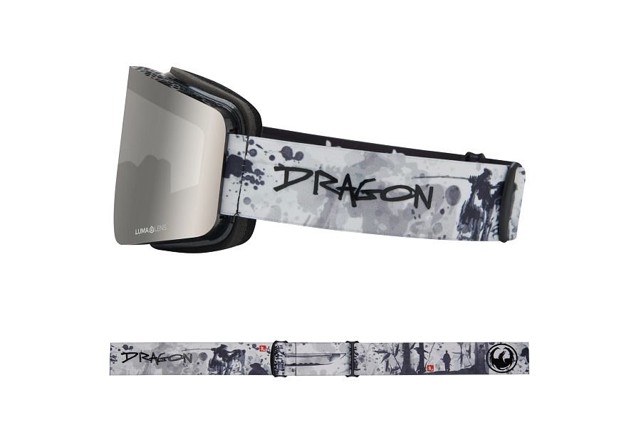 Dragon R1 OTG Snow Goggles Low Bridge Bushido / Lumalens Silver Ion + Lumalens Violet - Elevation107