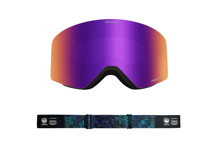 Dragon R1 OTG Snow Goggles Black Pearl / Lumalens Purple Ion + Lumalens Amber - Elevation107