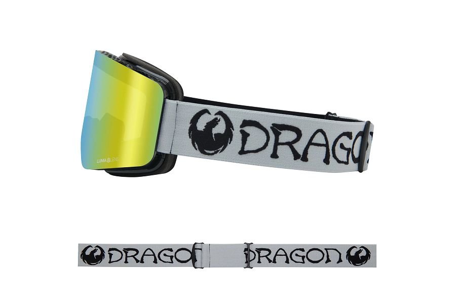 Dragon R1 OTG Snow Goggles Low Bridge Classic Grey / Lumalens Gold Ion + Lumalens Amber - Elevation107