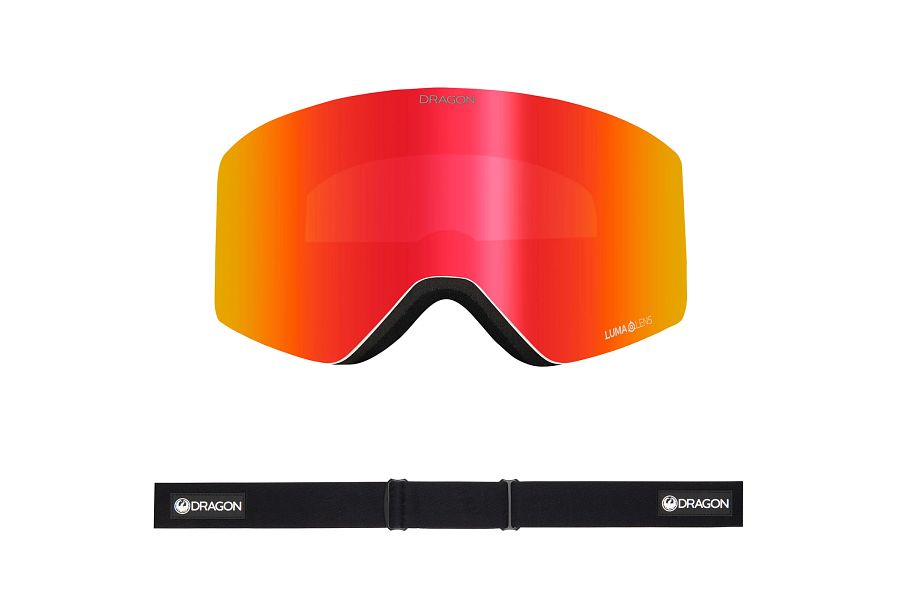 Dragon R1 OTG Snow Goggles Low Bridge Icon Red/ Lumalens Red Ion + Lumalens Light Rose - Elevation107