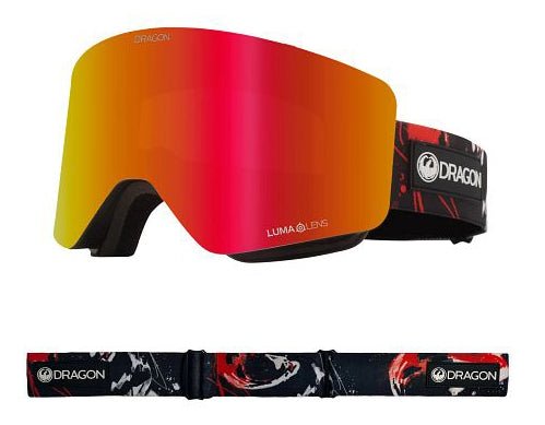 Dragon R1 OTG Snow Goggles Low Bridge Koi / Lumalens Red Ion + Lumalens Light Rose - Elevation107