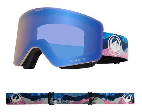 Dragon R1 OTG Snow Goggles Low Bridge Mountain Bliss / Lumalens Flash Blue + Lumalens Dark Smoke - Elevation107