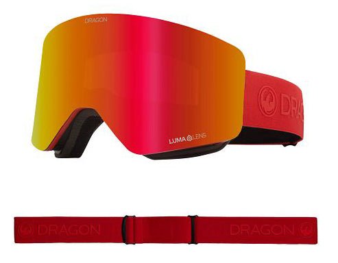 Dragon R1 OTG Snow Goggles Low Bridge Saffron / Lumalens Red Ion + Lumalens Rose - Elevation107