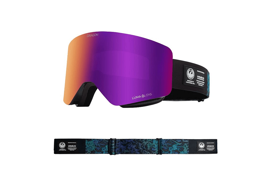 Dragon R1 OTG Snow Goggles Black Pearl / Lumalens Purple Ion + Lumalens Amber - Elevation107