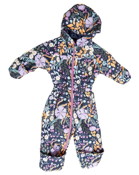 Rojo Infant Onesie Girls Mulberry Floral - Elevation107