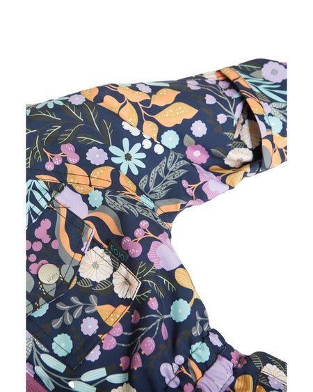 Rojo Infant Onesie Girls Mulberry Floral - Elevation107