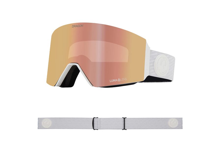 Dragon RVX MAG OTG Snow Goggles Low Bridge Alpina / Lumalens Rose Gold Ion + Lumalens Amber - Elevation107