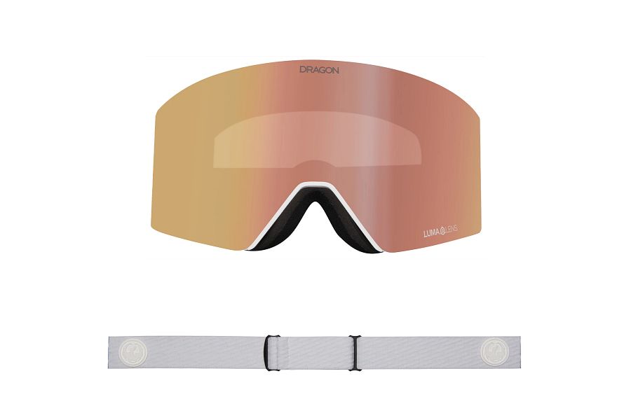 Dragon RVX MAG OTG Snow Goggles Low Bridge Alpina / Lumalens Rose Gold Ion + Lumalens Amber - Elevation107