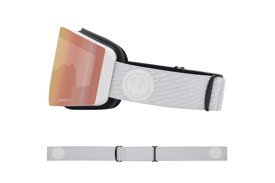 Dragon RVX MAG OTG Snow Goggles Low Bridge Alpina / Lumalens Rose Gold Ion + Lumalens Amber - Elevation107