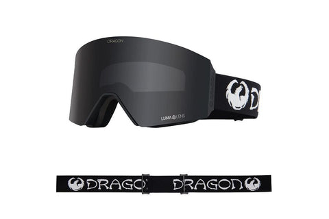 Dragon RVX MAG OTG Snow Goggles Low Bridge 2024 Classic Black / Lumalens Dark Smoke + Lumalens Light Rose