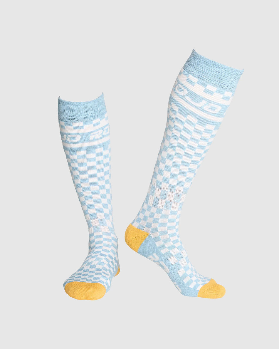Rojo Checker Socks 2026 Milky Blue