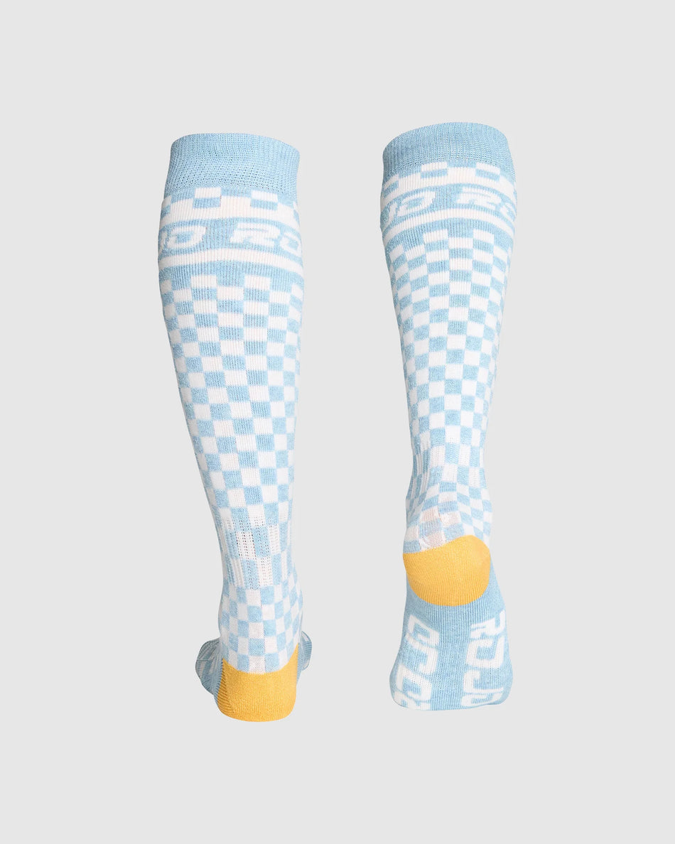 Rojo Checker Socks 2026 Milky Blue