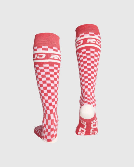 Rojo Checker Socks 2026 Nasturtium - Elevation107