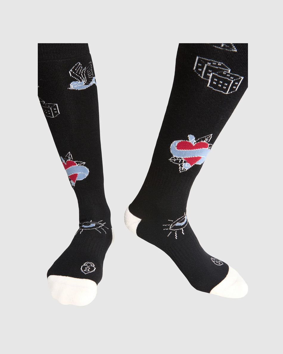 Rojo Blue Bird Dayz Socks 2026 Black
