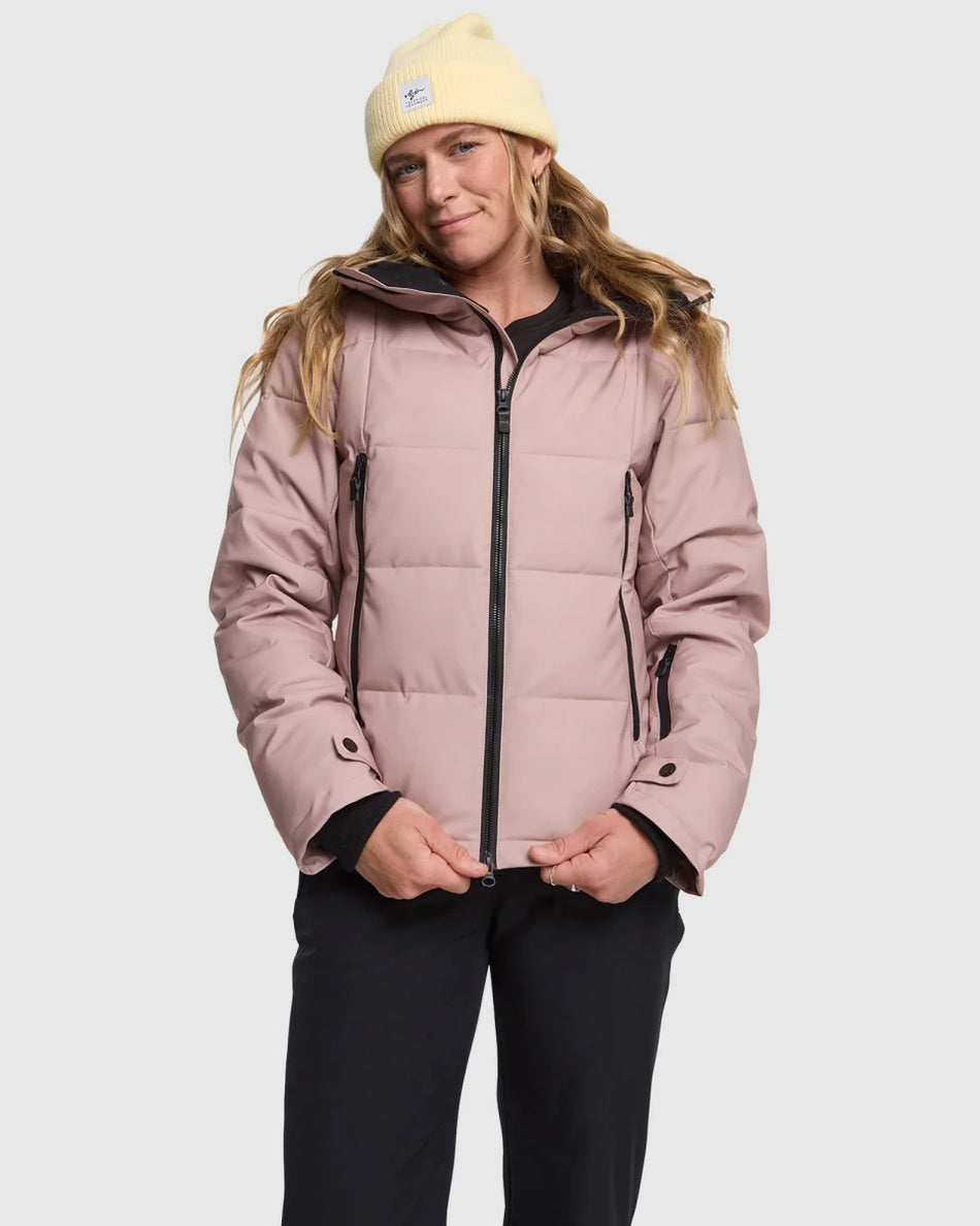 Rojo Chalet Crop Jacket Womens 2026 Warm Taupe - Elevation107