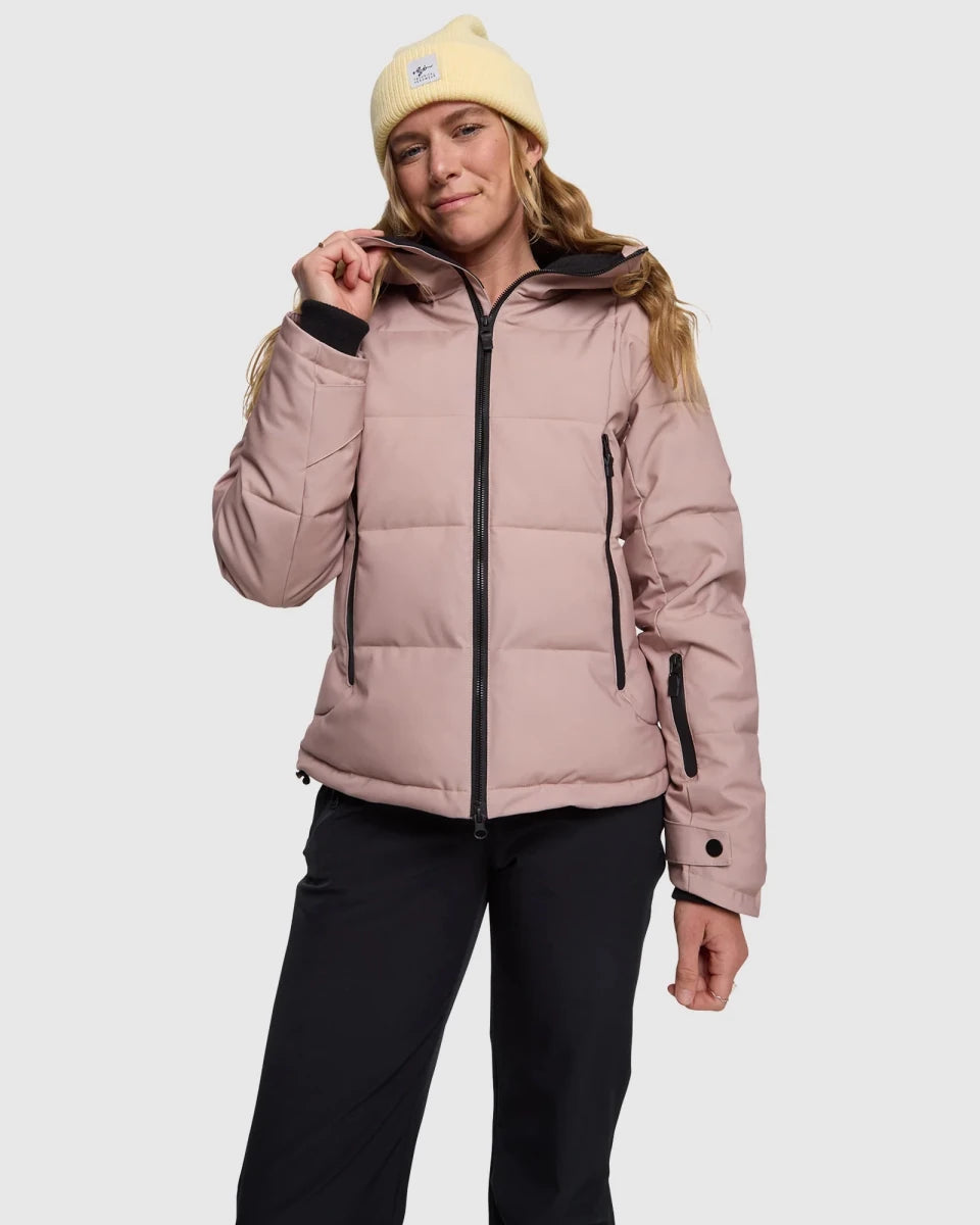 Rojo Chalet Crop Jacket Womens 2026 Warm Taupe - Elevation107
