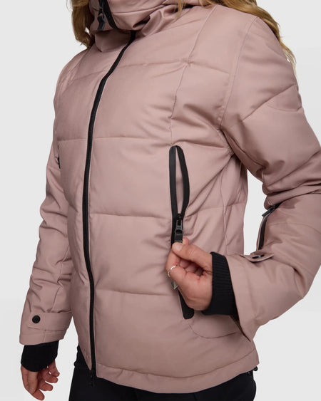 Rojo Chalet Crop Jacket Womens 2026 Warm Taupe - Elevation107