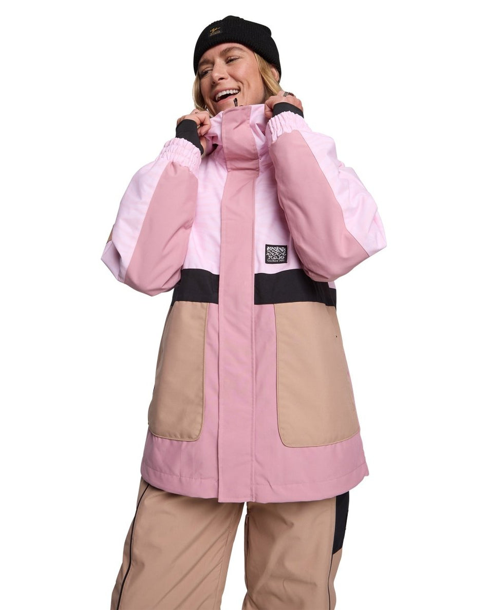Rojo Retro Star Jacket Womens 2026 Zebralicious Pink a Boo - Elevation107