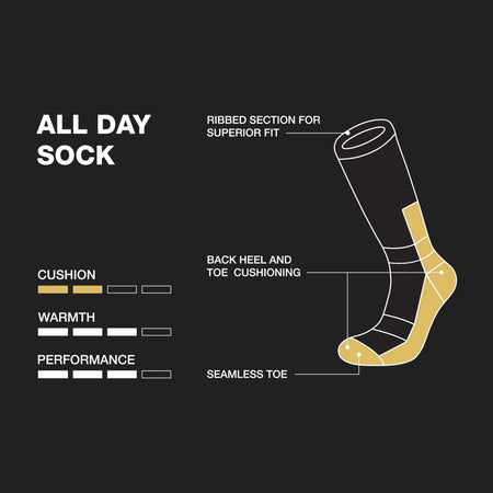 Pow All Day Socks 2026 White - Elevation107