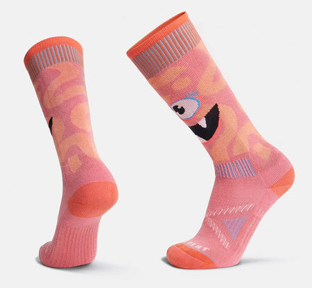 Le Bent Kids Monster Light Cushion Party Snow Socks Strawberry Pink - Elevation107