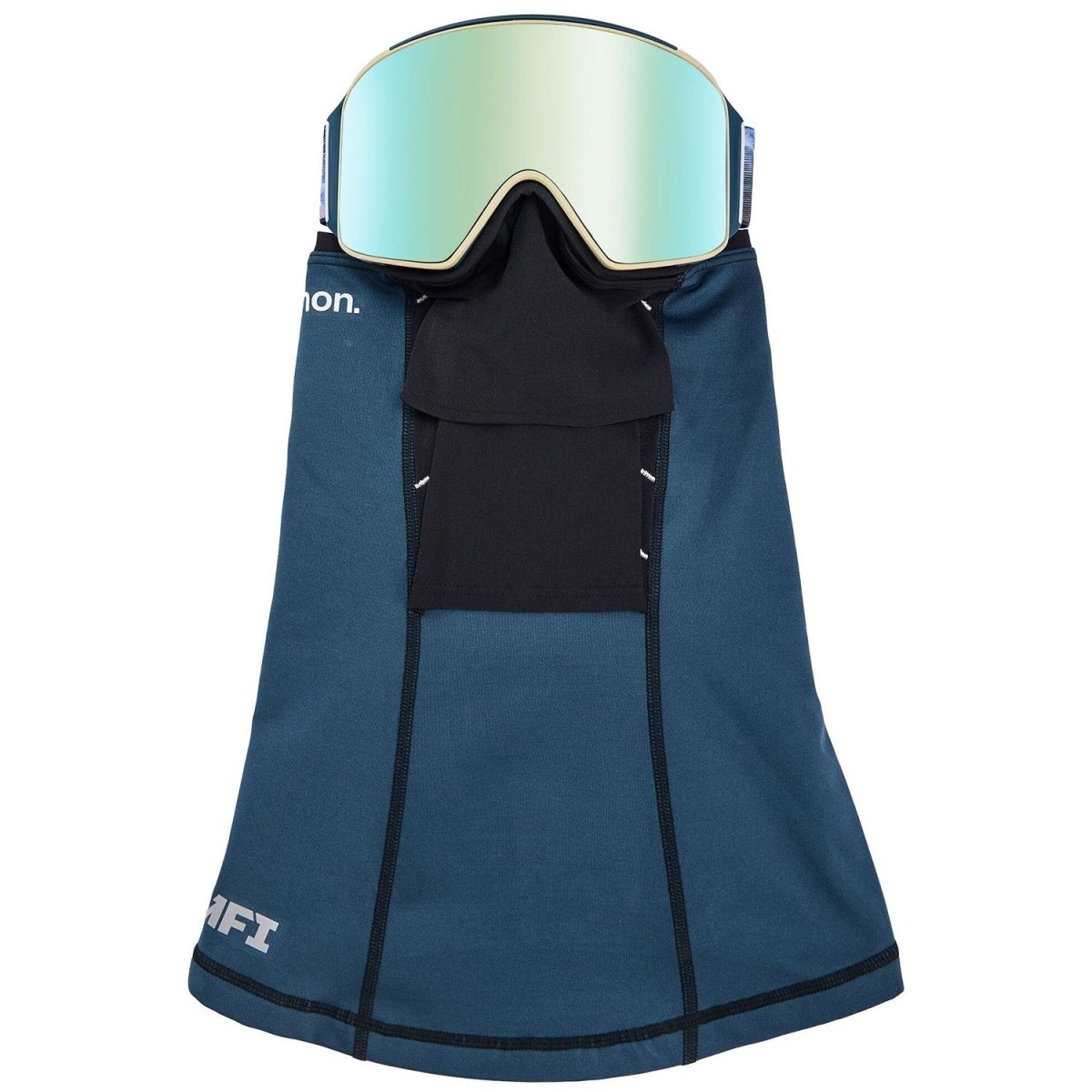 Anon M4 Cylindrical Goggles & MFI Face Mask & Spare Lens Low Bridge Fit Chet Malinow / Perceive Variable Blue Lens - Elevation107