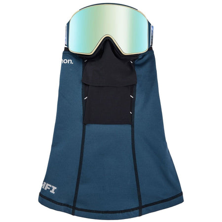 Anon M4 Cylindrical Goggles & MFI Face Mask & Spare Lens Low Bridge Fit Chet Malinow / Perceive Variable Blue Lens - Elevation107